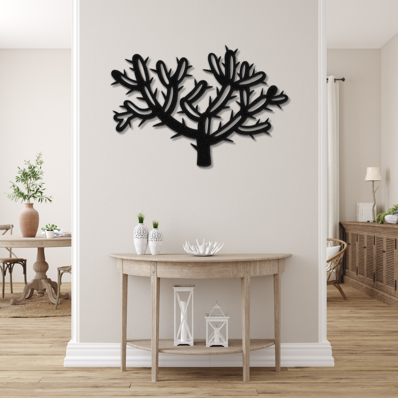 Cholla Cactus Metal Wall Art
