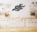 Abstract Fire Metal Wall Art