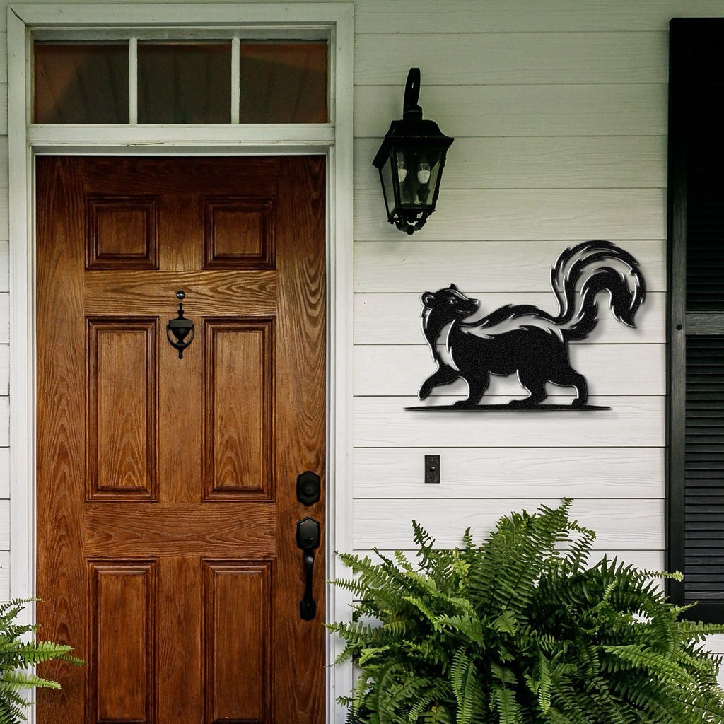 Sneaky Skunk Metal Wall Art