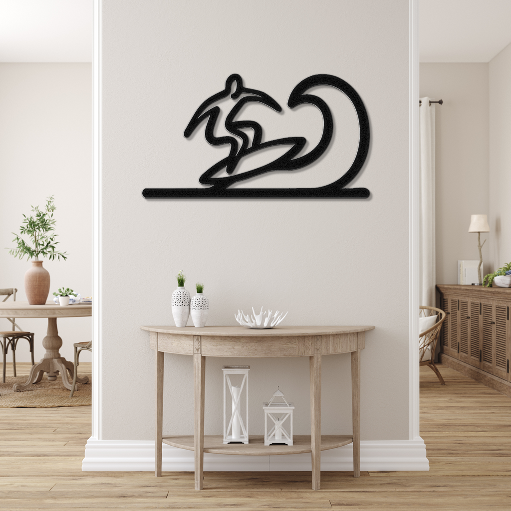 Surfer Metal Wall Art