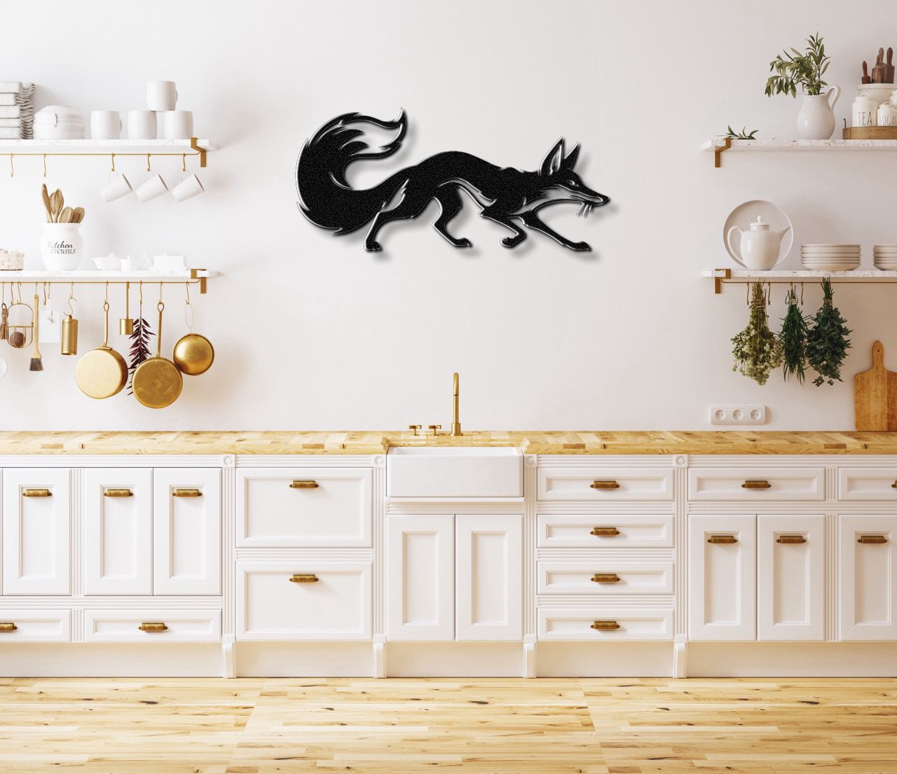 Sneaky Fox Metal Wall Art