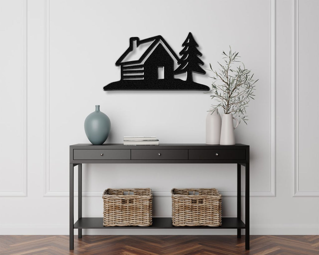 Mountain Cabin Metal Wall Art