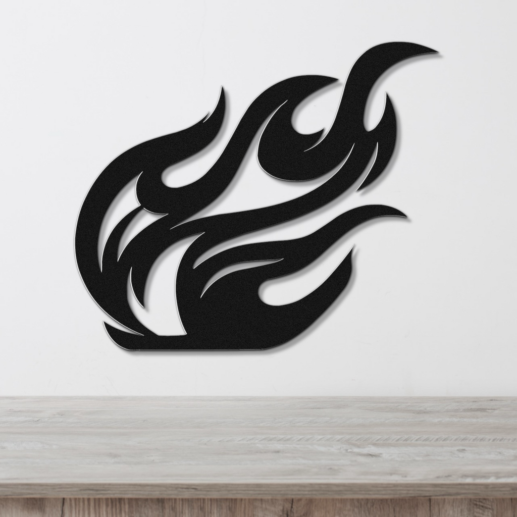 Abstract Fire Metal Wall Art