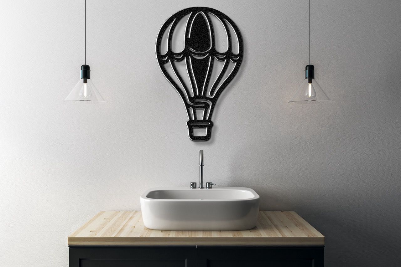 Hot Air Balloon Metal Wall Art