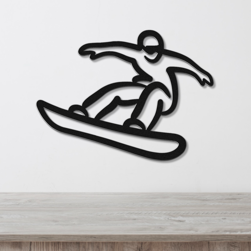Snowboarding Metal Wall Art