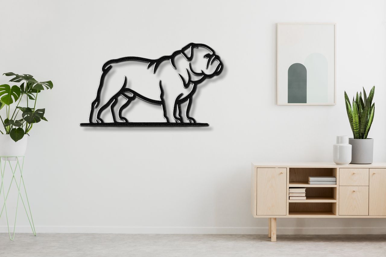 Bulldog Metal Wall Art