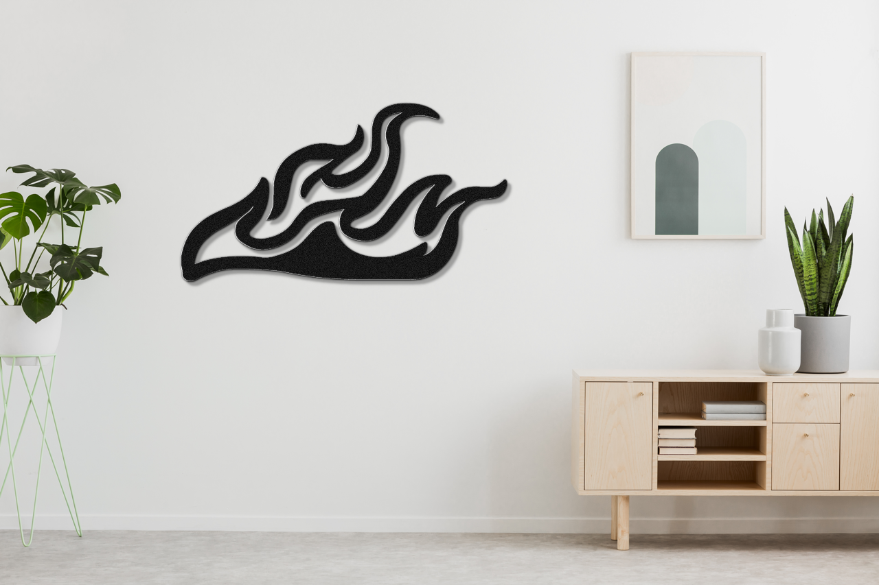 Abstract Fire Metal Wall Art