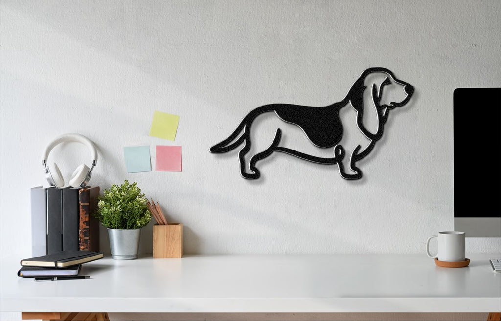 Basset Hound Metal Wall Art