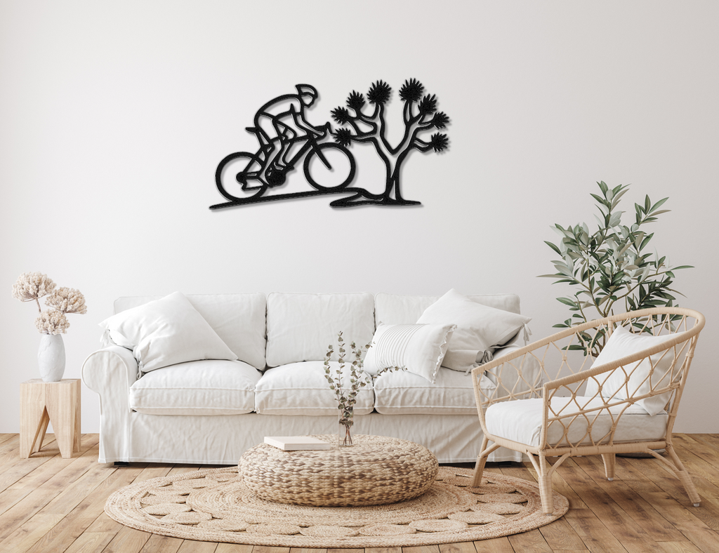 Joshua Tree Cycling Metal Wall Art
