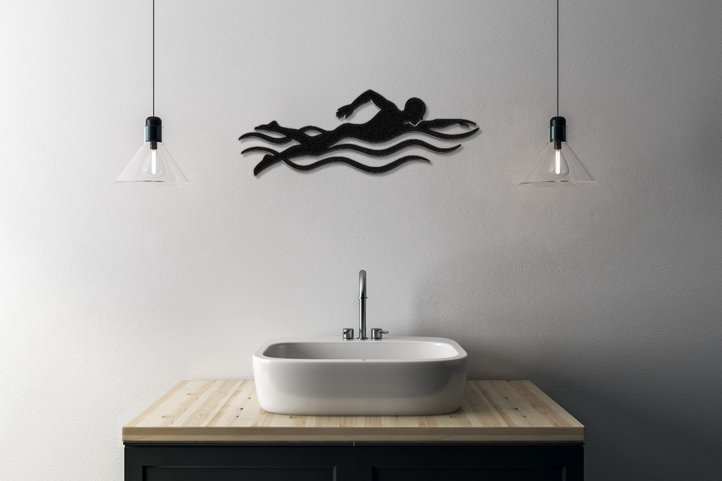 Swimmer Metal Wall Art