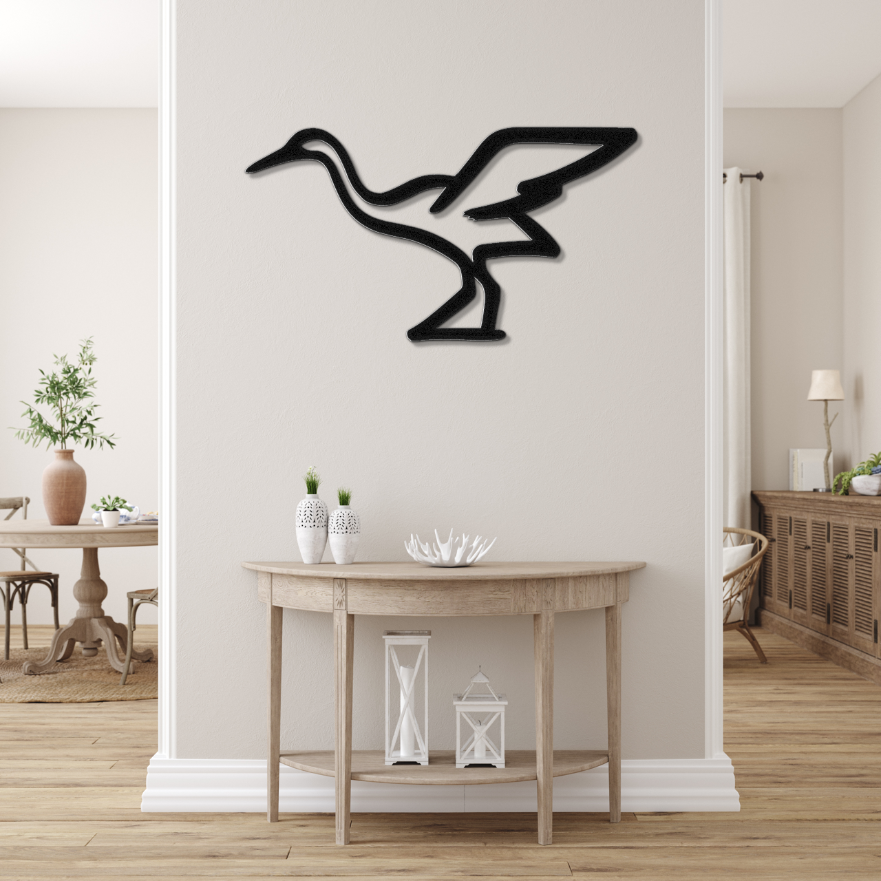 Crane Metal Wall Art