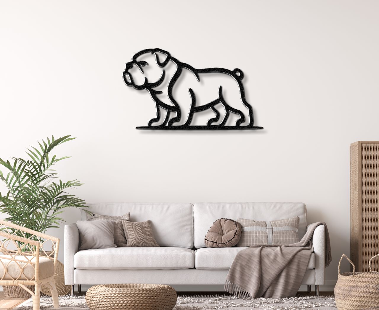 Bulldog Metal Wall Art