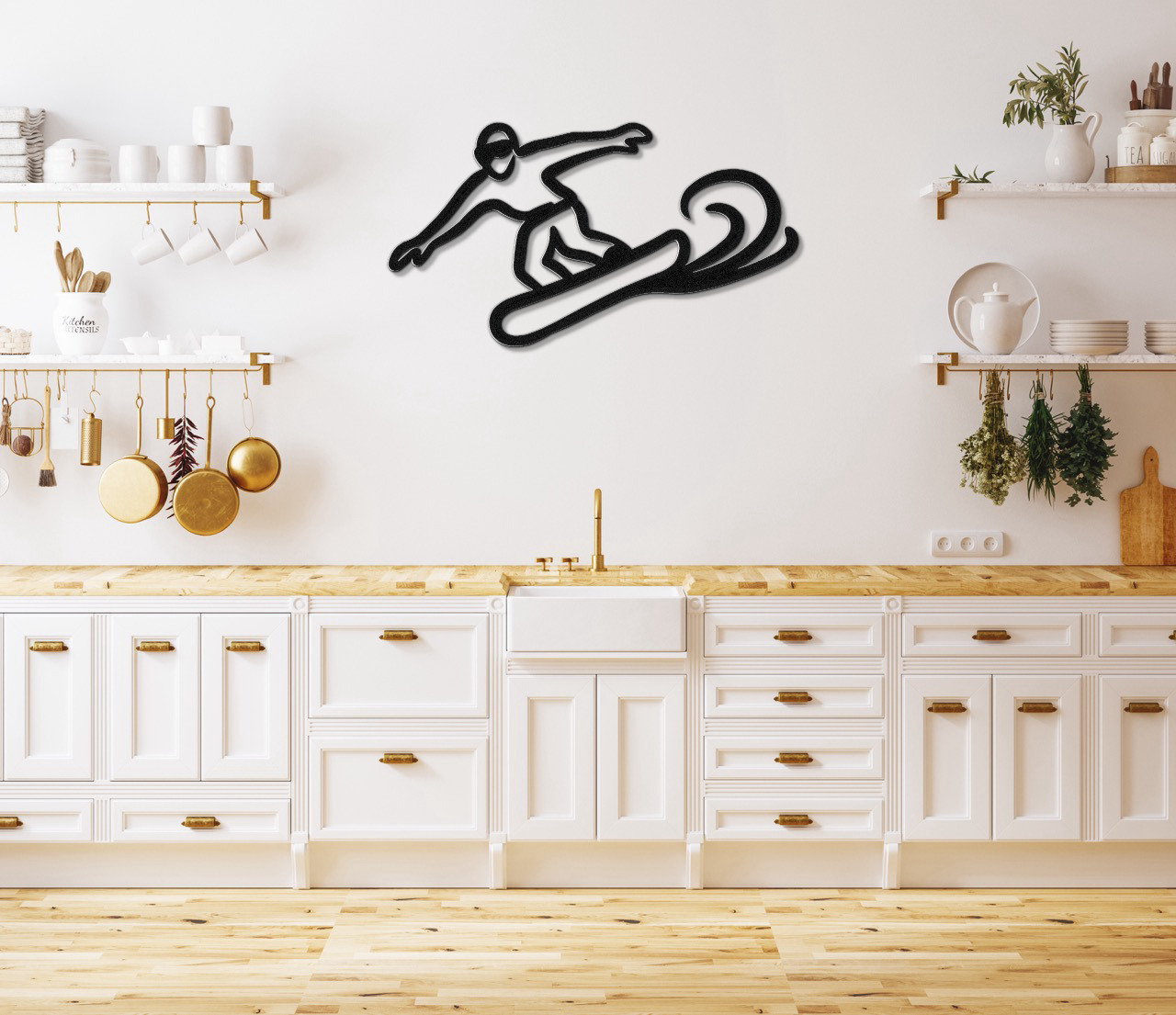 Snowboarding Metal Wall Art