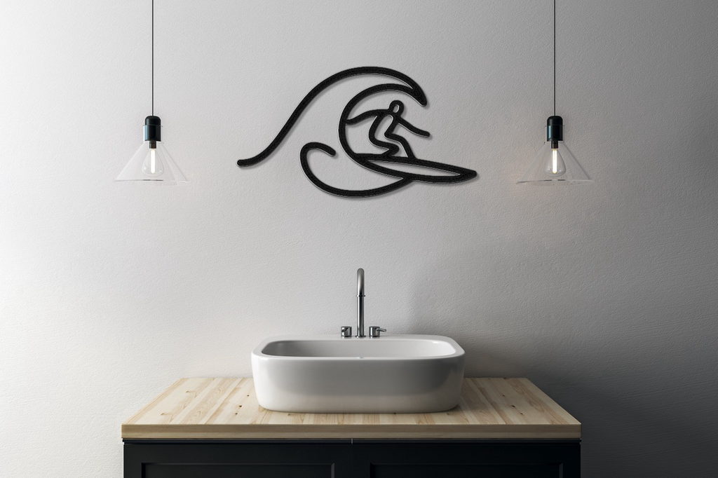 Surfer Metal Wall Art