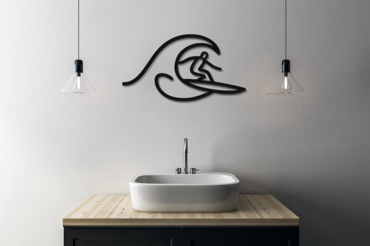 Surfer Metal Wall Art