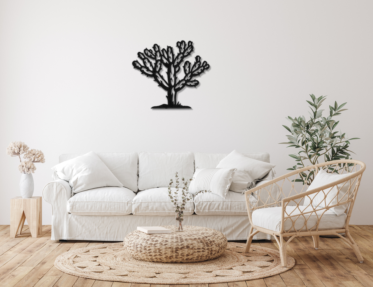 Cholla Cactus Metal Wall Art