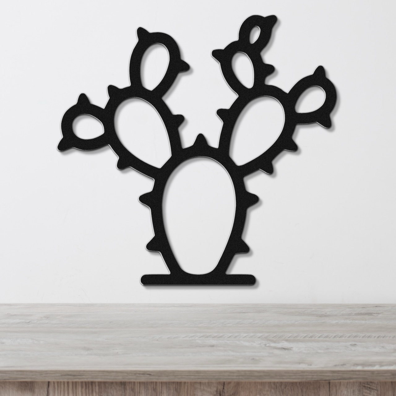 Prickly Pear Cactus Metal Wall Art