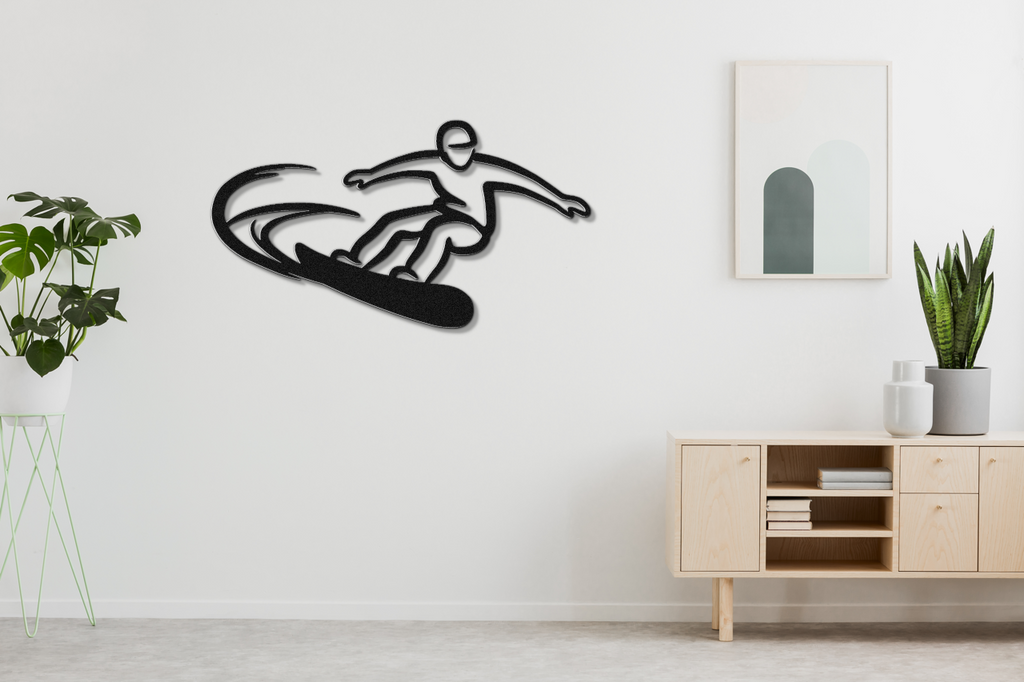 Snowboarding Metal Wall Art