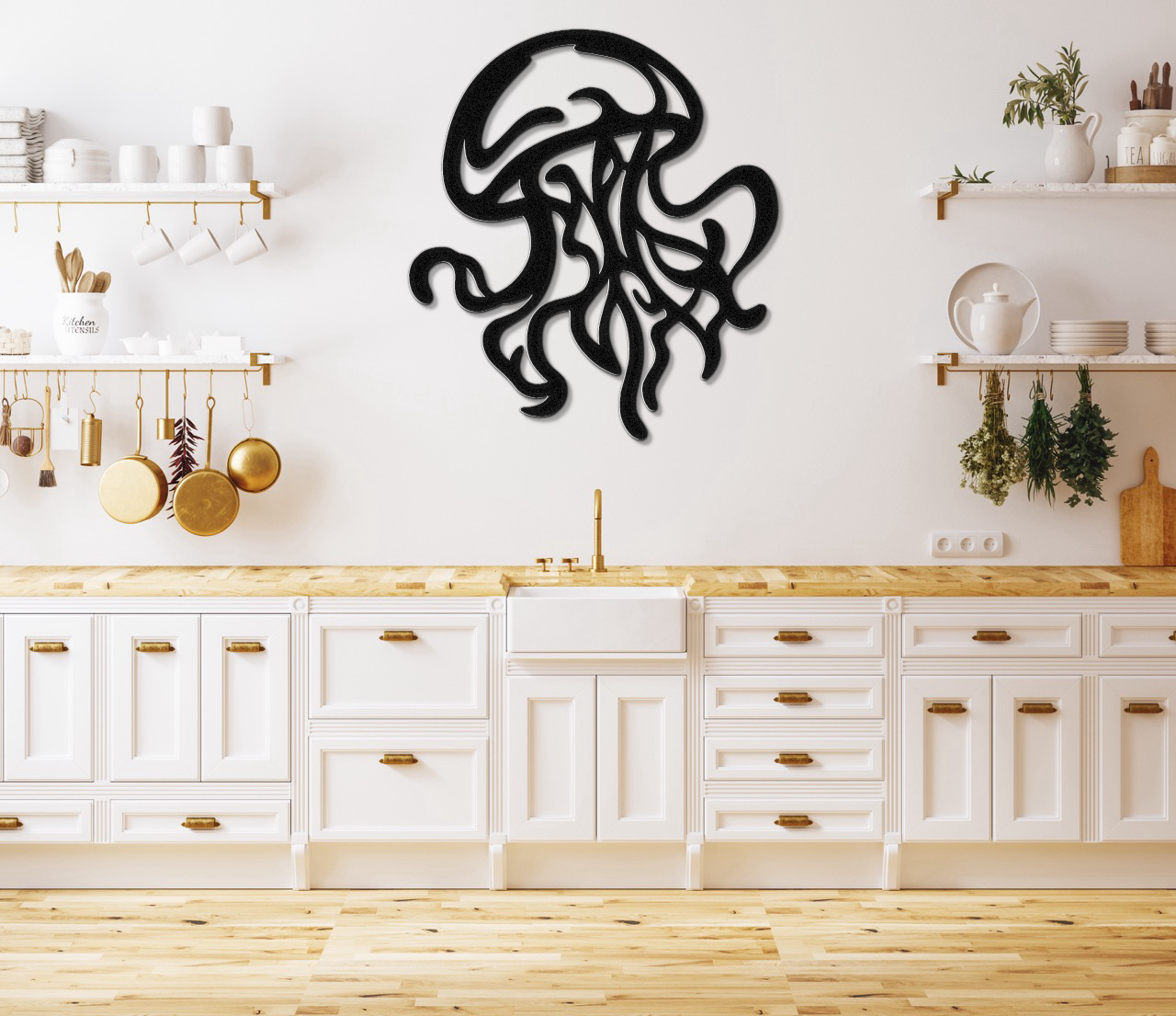 Jellyfish Metal Wall Art