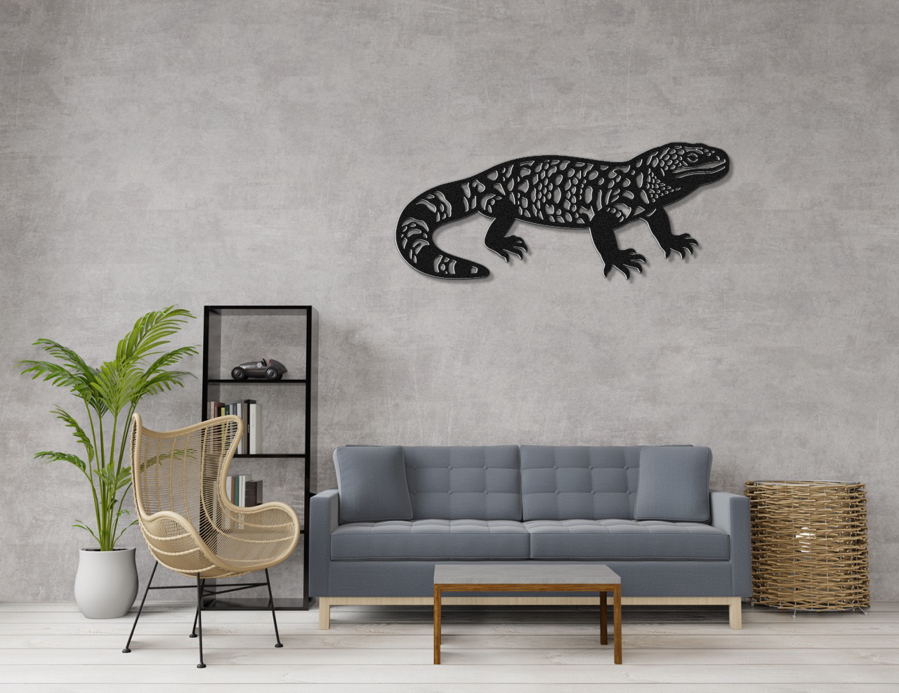 Gila Monster Metal Wall Art