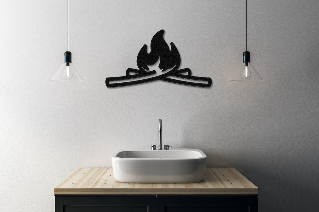 Campfire Metal Wall Art