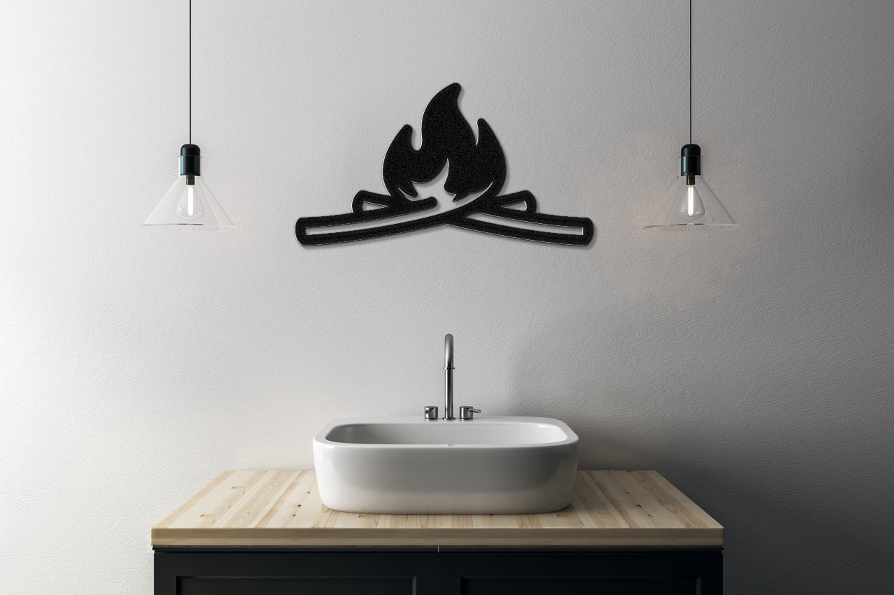 Campfire Metal Wall Art