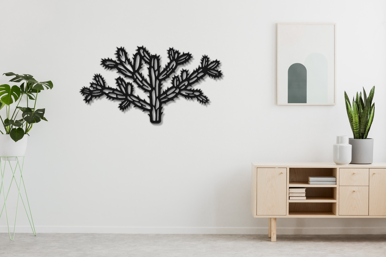 Cholla Cactus Metal Wall Art
