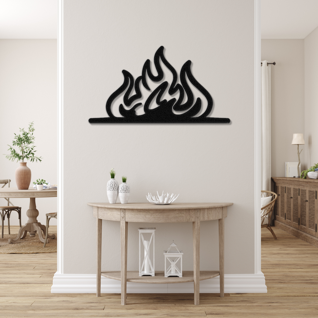 Abstract Fire Metal Wall Art