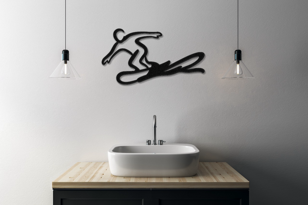 Snowboarding Metal Wall Art