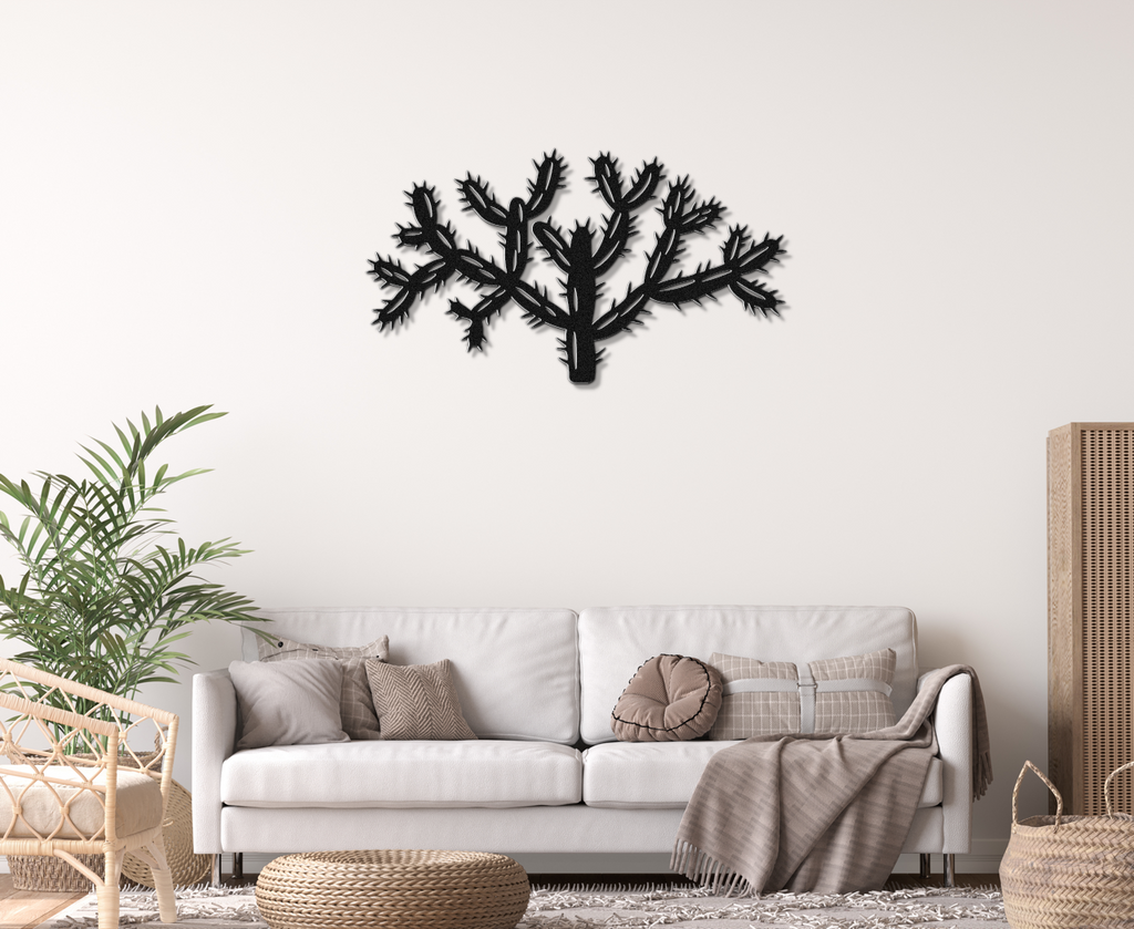 Cholla Cactus Metal Wall Art