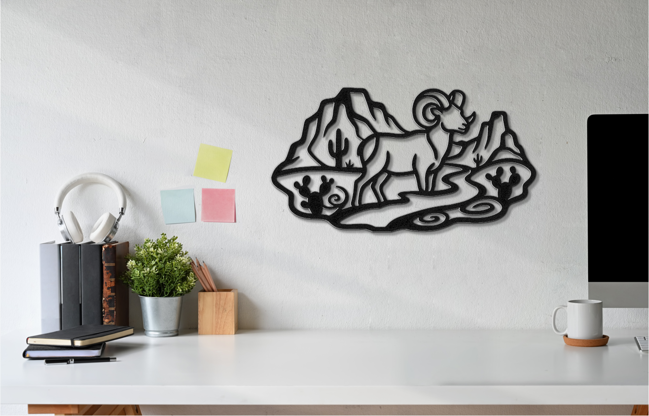 Arizona Bighorn Sheep Metal Wall Art