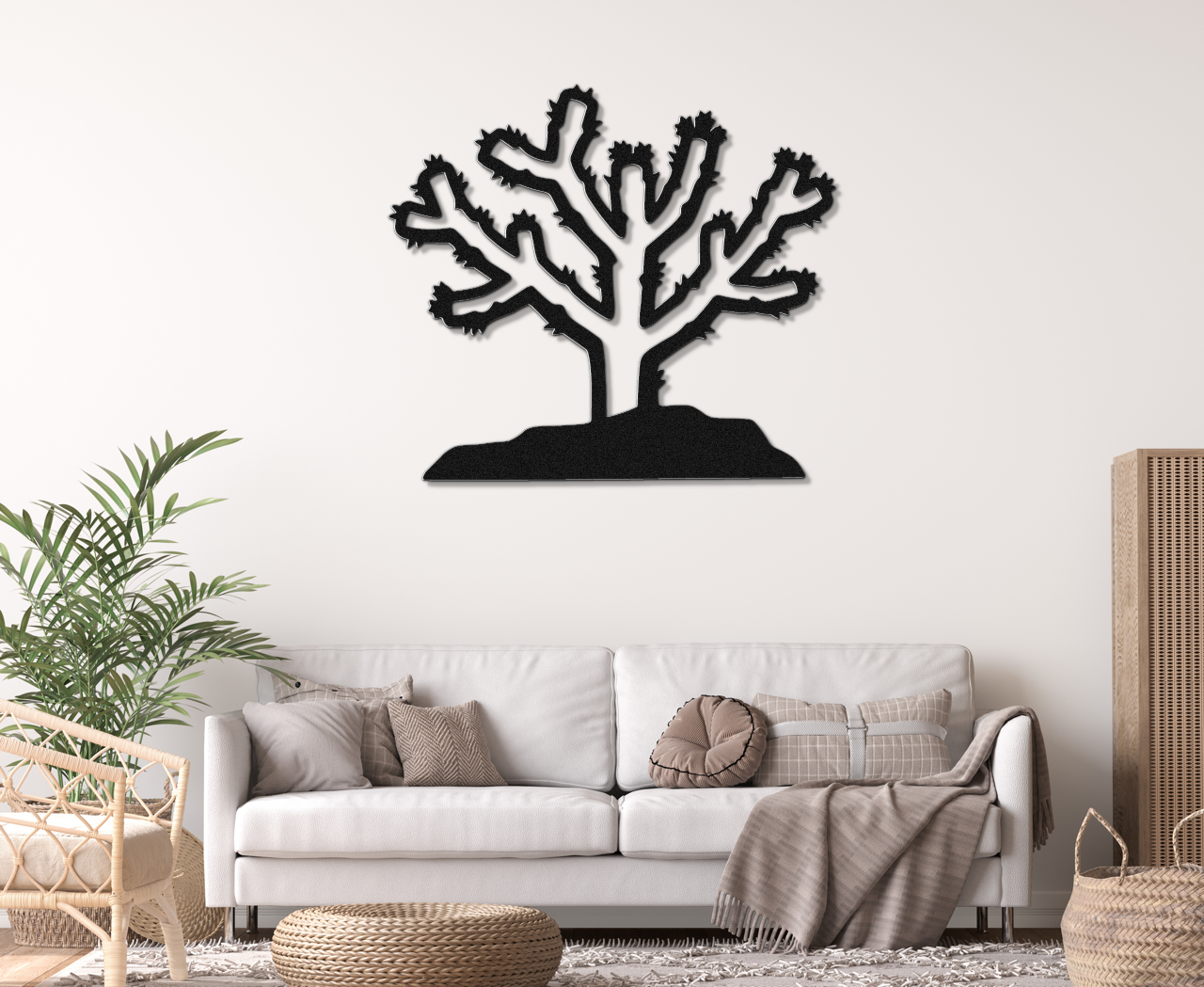 Cholla Cactus Metal Wall Art