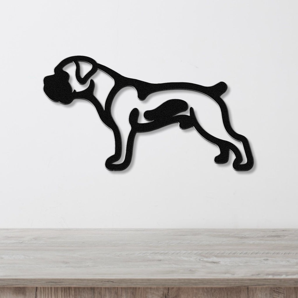 Boxer Dog Metal Wall Art