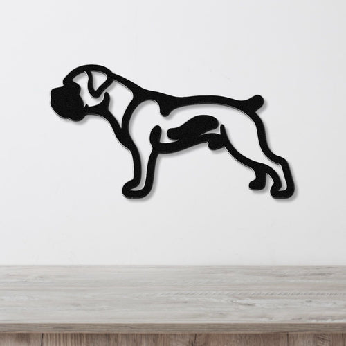 Boxer Dog Metal Wall Art