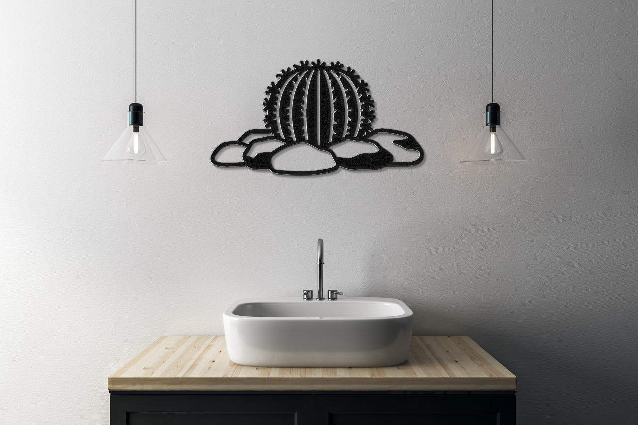 Barrel Cactus Metal Wall Art