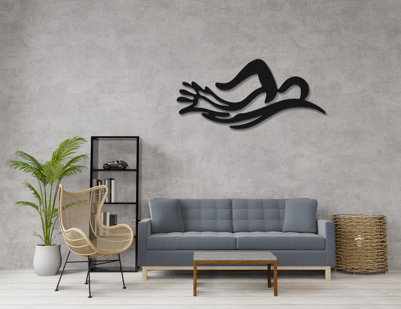 Swimmer Metal Wall Art