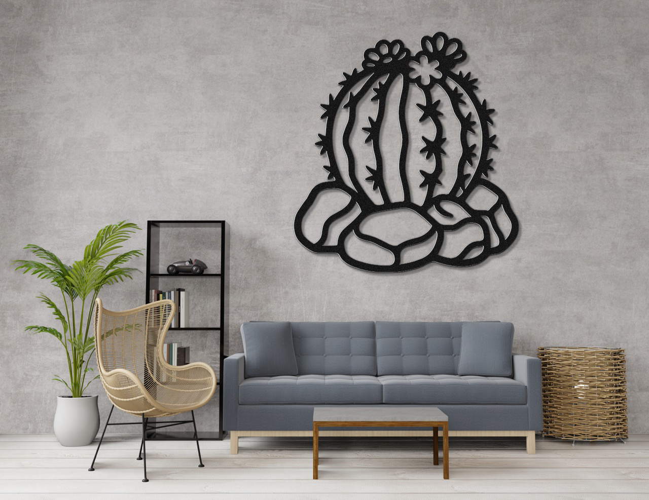Barrel Cactus Metal Wall Art
