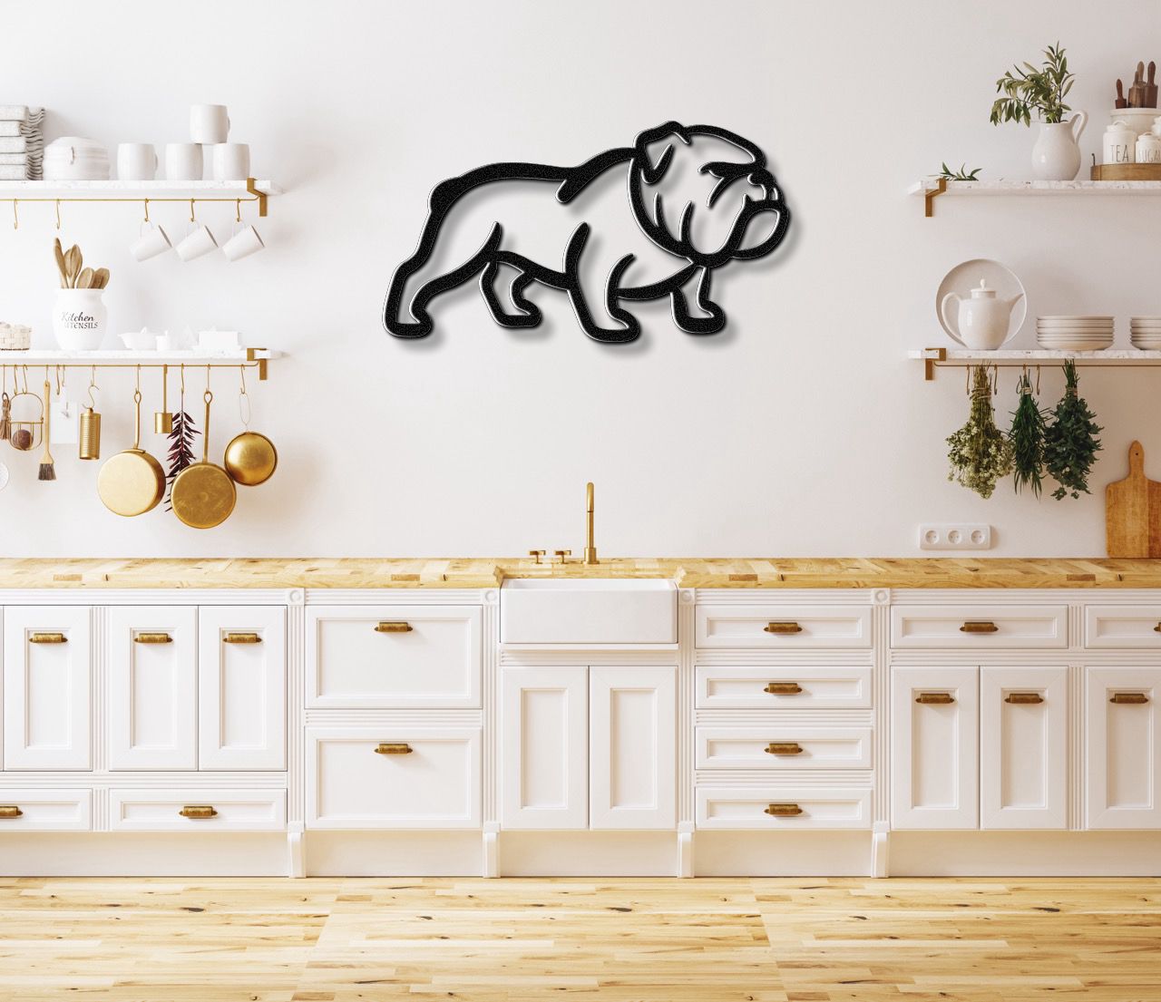 Bulldog Metal Wall Art