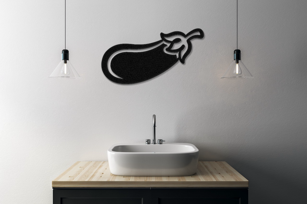 Eggplant Metal Wall Art
