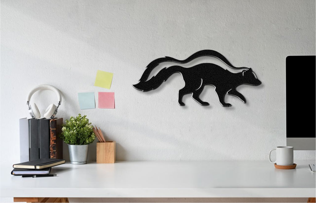 Sneaky Skunk Metal Wall Art