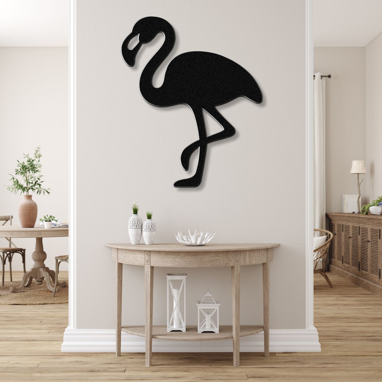 Flamingo Metal Wall Art