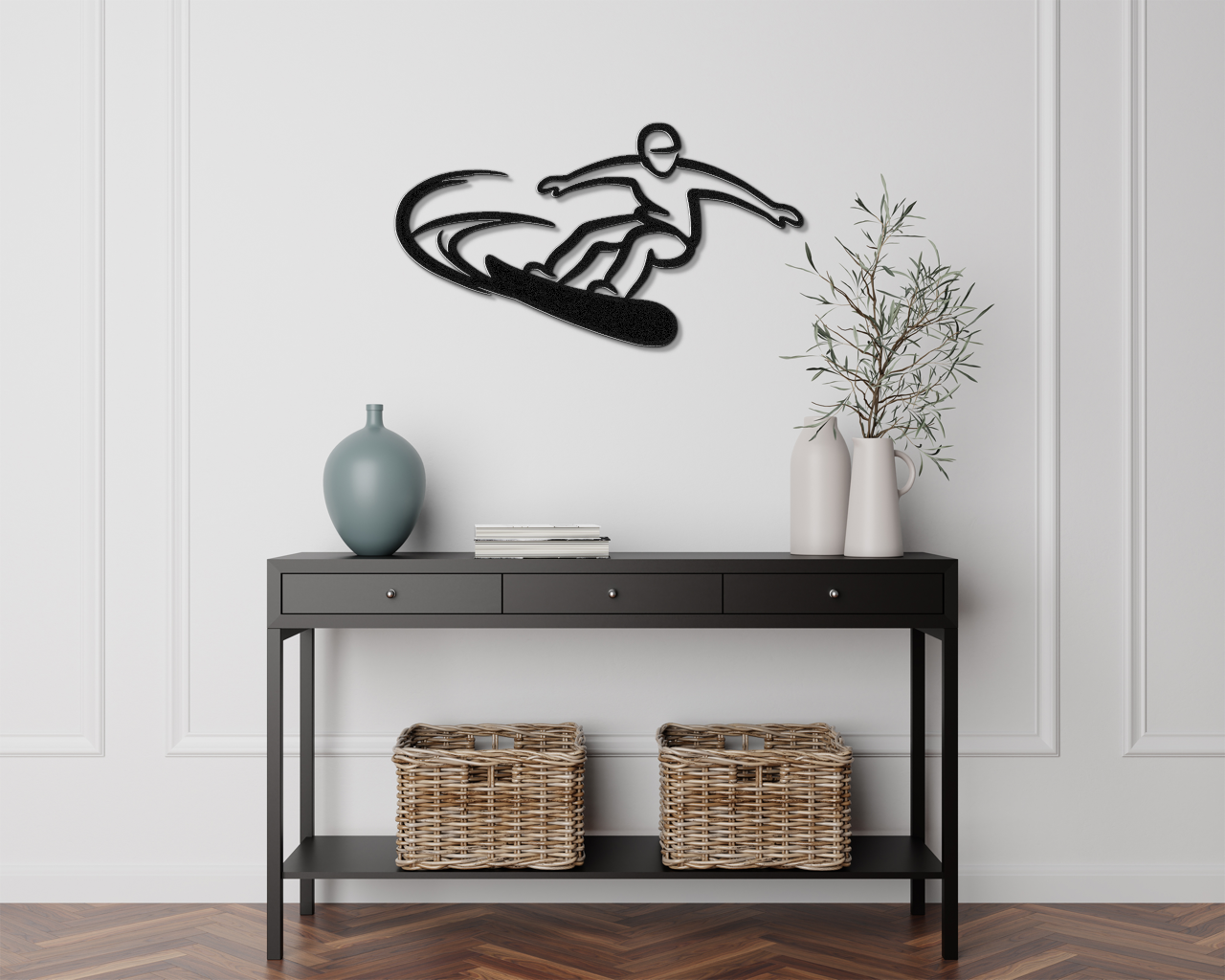 Snowboarding Metal Wall Art
