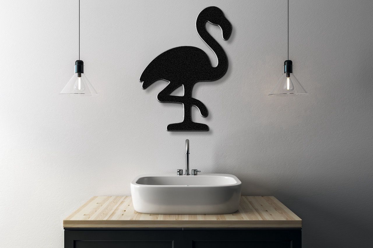 Flamingo Metal Wall Art