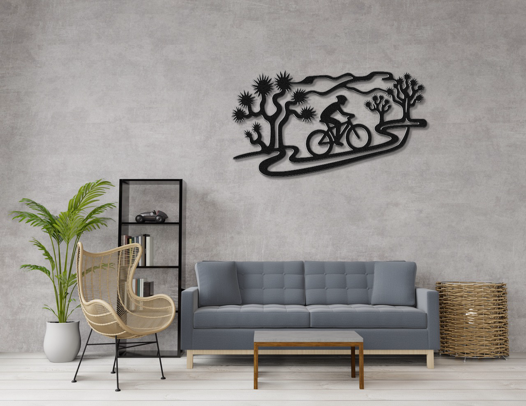 Joshua Tree Cycling Metal Wall Art