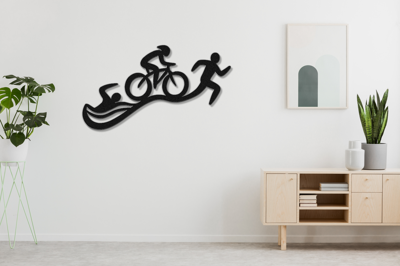 Triathlon Metal Wall Art