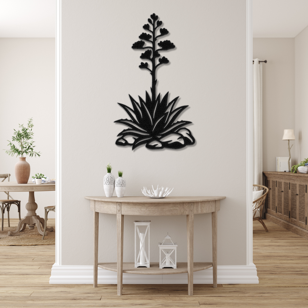 Blooming Agave Metal Wall Art