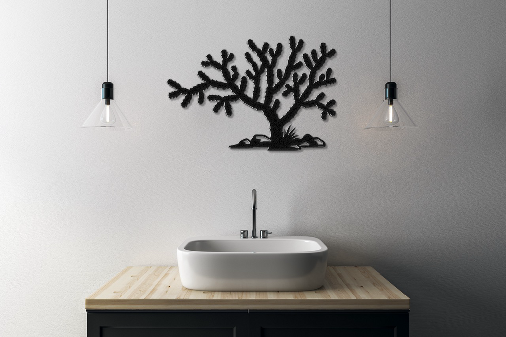 Cholla Cactus Metal Wall Art