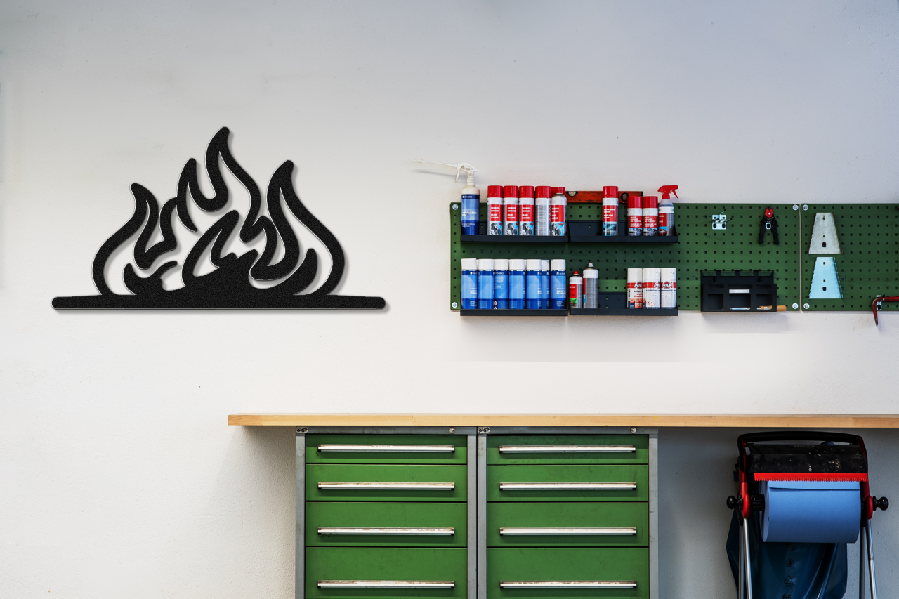 Abstract Fire Metal Wall Art