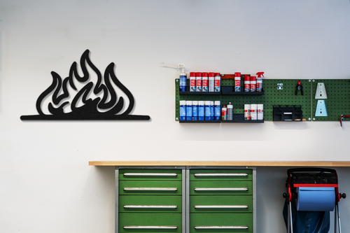 Abstract Fire Metal Wall Art