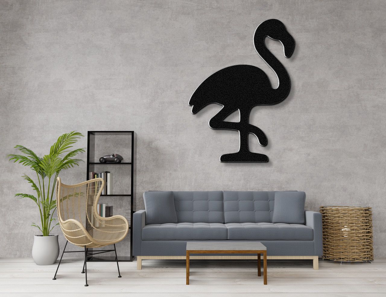 Flamingo Metal Wall Art